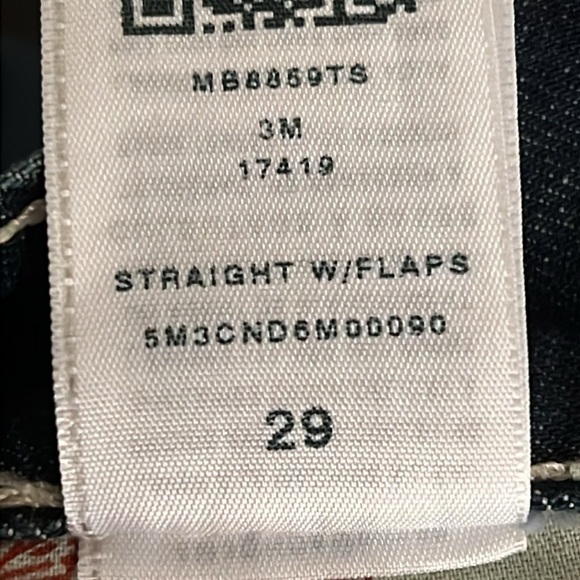 True Religion Y2K low rise World Tour jeans Straight with flaps, sz 29 - Picture 5 of 16